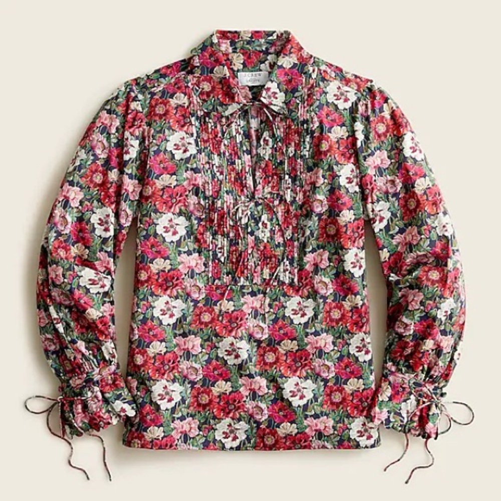 NWOT Scalloped Sleeve Liberty Poppy Amelie Floral